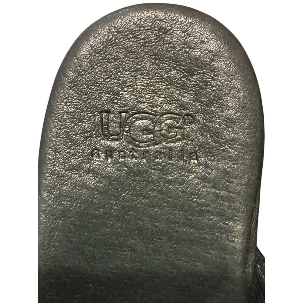 UGG Black Leather Mules - Picture 4 of 7